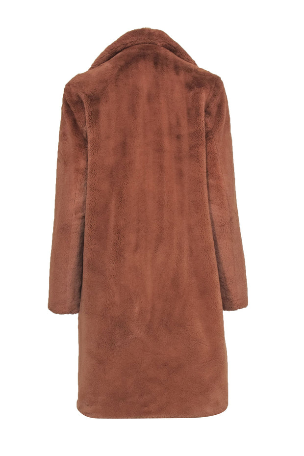 Current Boutique-Badgley Mischka - Brown Faux Fur Midi Coat Sz S