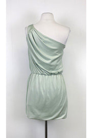Current Boutique-Badgley Mischka - Mint One Shoulder Draped Dress Sz XS