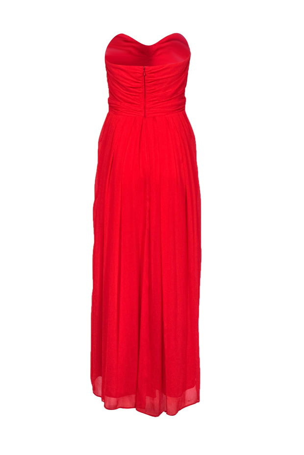 Current Boutique-Badgley Mischka - Red Strapless Maxi Gown Sz 6