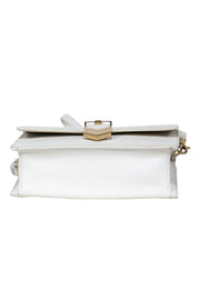 Current Boutique-Badgley Mischka - White Leather Fold-Over Structured "Madelyn" Crossbody