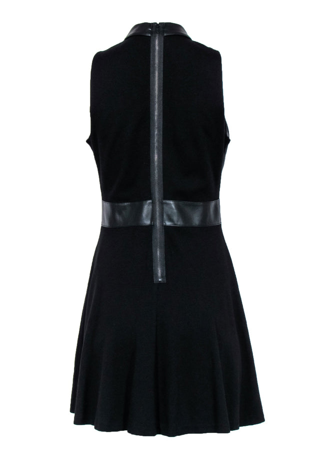 Current Boutique-Bailey 44 - Black Faux Leather Bodice Dress Sz M