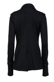 Current Boutique-Bailey 44 - Black Knit Button-Front Jacket w/ Ribbed Trim Sz L