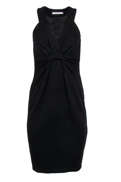 Current Boutique-Bailey 44 - Black Sheath Midi Dress w/ Gathered Front Sz S