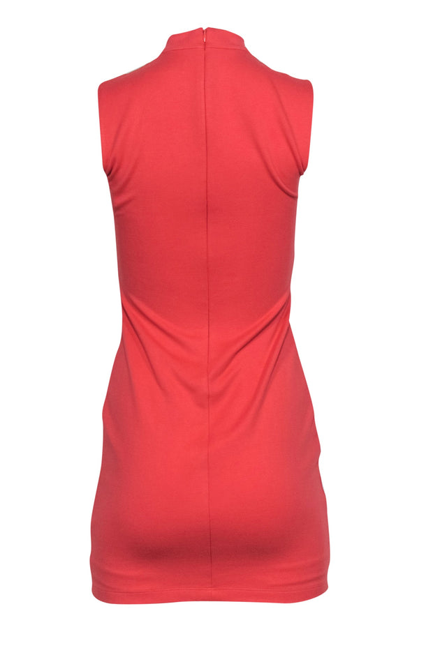 Current Boutique-Bailey 44 - Coral Lace-Up Mock Neck Bodycon Dress Sz XS