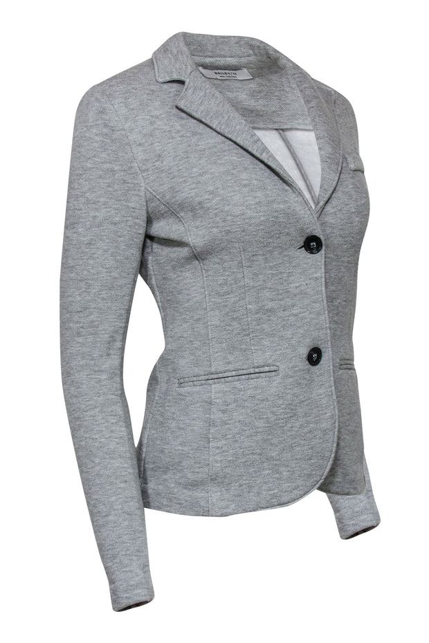 Current Boutique-Bailey 44 - Light Gray Knit Two-Button Blazer Sz S