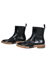Current Boutique-Balenciaga - Black Leather Chelsea Booties w/ Elastic Strap Sz 7