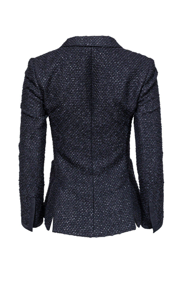 Current Boutique-Balenciaga - Black Tweed Double Breasted Blazer Sz 6