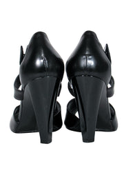 Current Boutique-Balenciaga - Shiny Black Leather Caged Pumps Sz 7