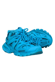 Current Boutique-Balenciaga - Teal Blue Chunky Track Sneakers Sz 7