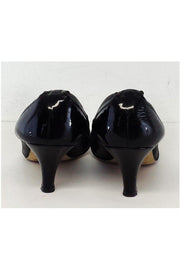 Current Boutique-Bally - Black Leather Cap Toe Pumps Sz 10