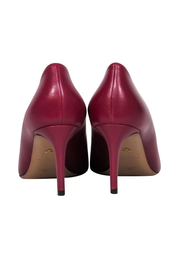 Current Boutique-Bally - Maroon Leather Pointed Toe "Elaise" Pumps Sz 9.5