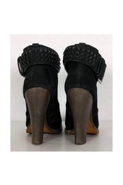 Current Boutique-Barbara Bui - Black Nubuck Studded Booties Sz 7.5