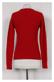 Current Boutique-Barbour - Red Cable Knit Sweater Sz 8