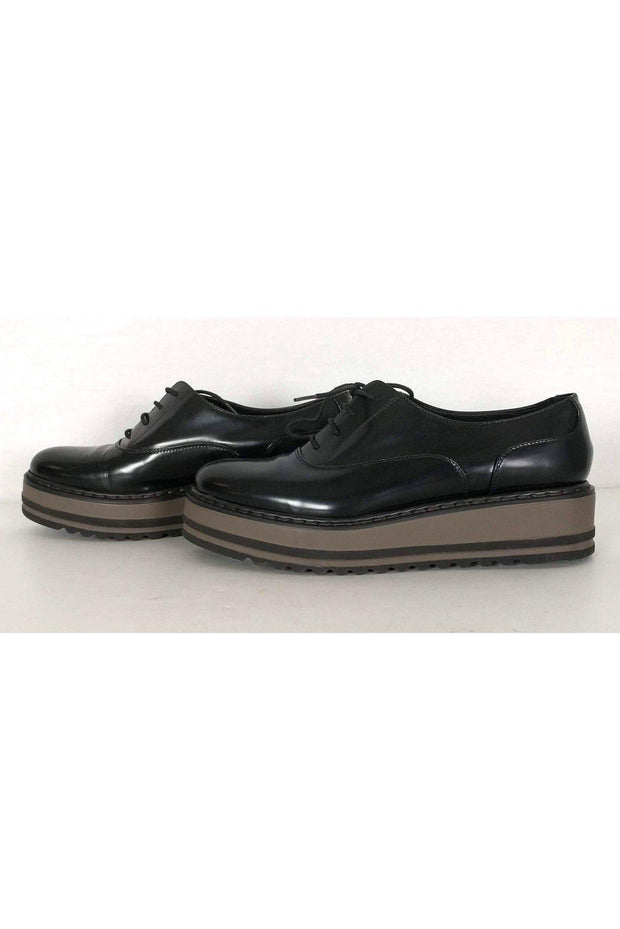 Current Boutique-Barney's New York - Black Platform Loafers Sz 6