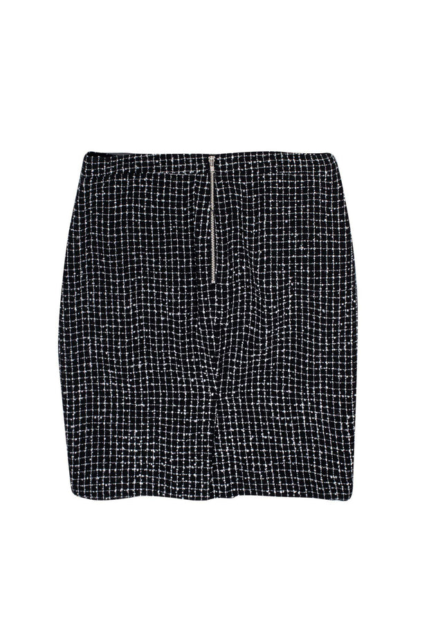 Current Boutique-Barney's New York - Black & White Tweed Pencil Skirt Sz 2