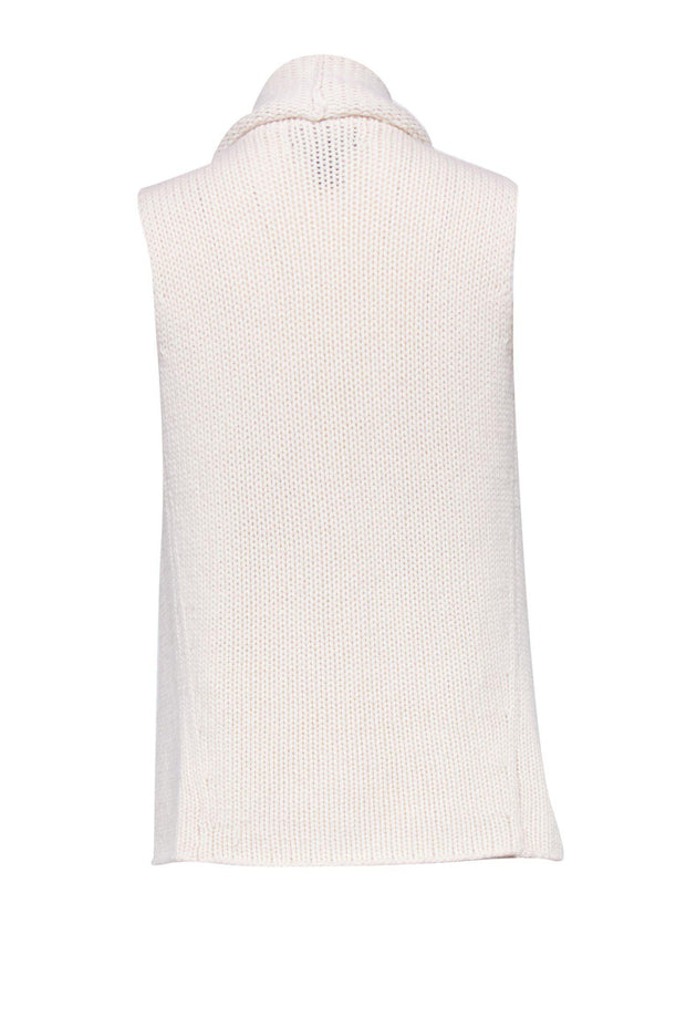 Current Boutique-Barney's New York - Cream Knit Cashmere Vest Sz XS