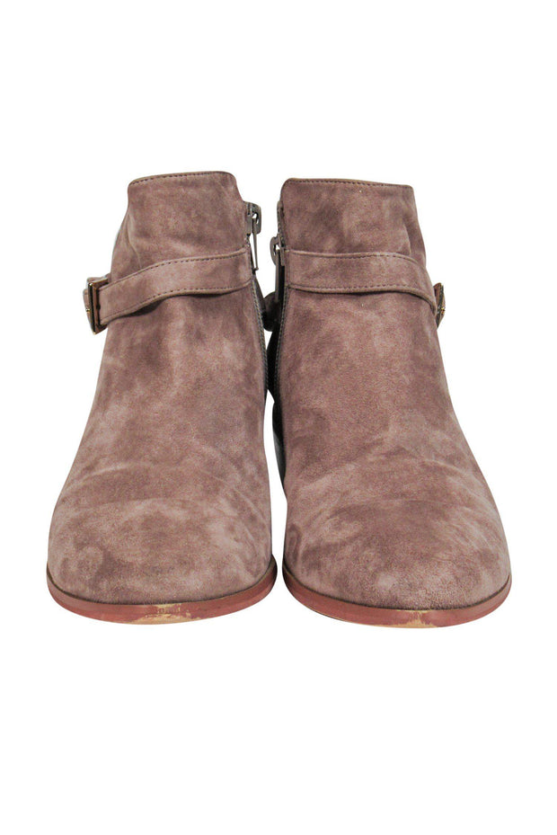 Current Boutique-Barney's New York - Taupe Suede Ankle Booties Sz 6