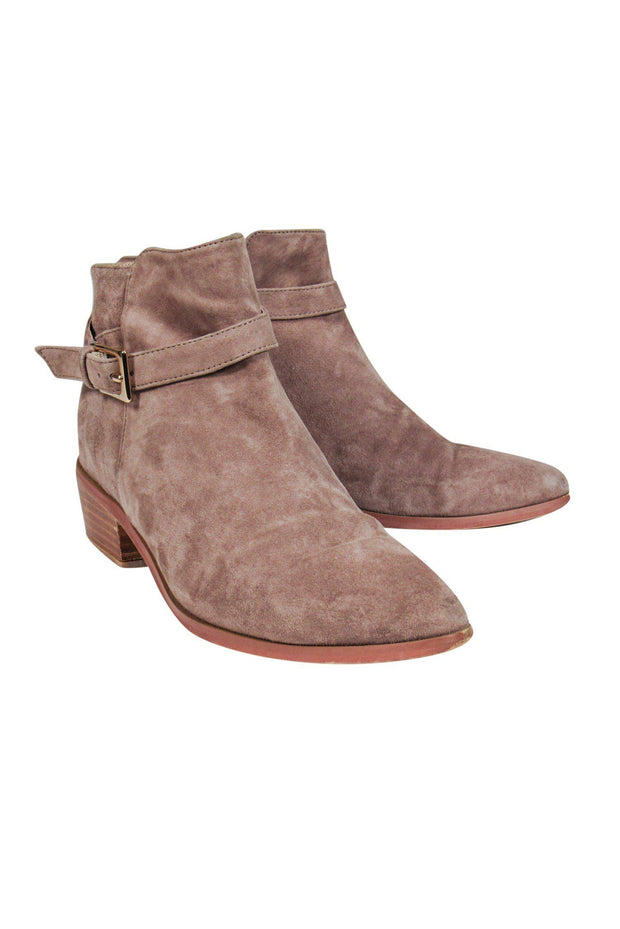 Current Boutique-Barney's New York - Taupe Suede Ankle Booties Sz 6