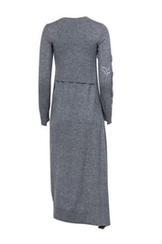 Current Boutique-Barrie - Grey Cashmere Sweater Maxi Dress w/ Sleeve Design Sz XS