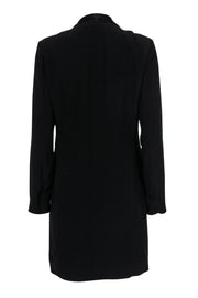 Current Boutique-Ba&sh - Black Blazer-Style Long Sleeve Wrap Dress Sz 2
