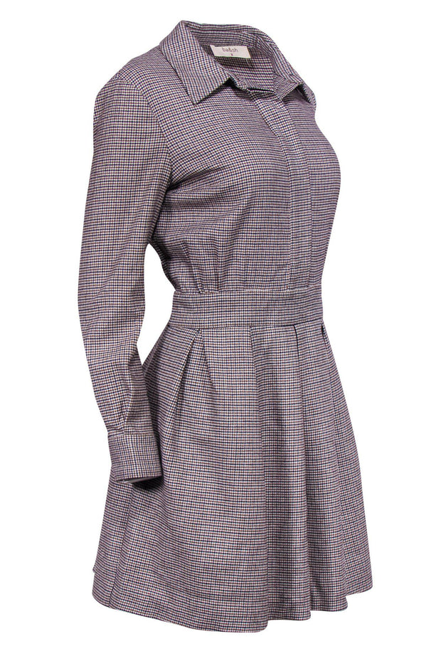 Current Boutique-Ba&sh - Houndstooth Button Down Flare Dress Sz 8