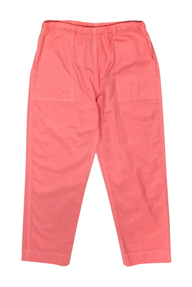 Current Boutique-Bassike - Pink Straight Leg Cotton Pants Sz 2