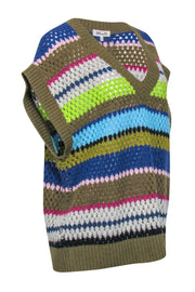 Current Boutique-Baum Und Pferdgarten - Multi-Color Wool Blend Sweater Vest Sz L