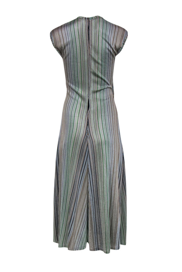 Current Boutique-Beaufille - Multi-Striped Knit Crossed-Front Midi Dress Sz 2