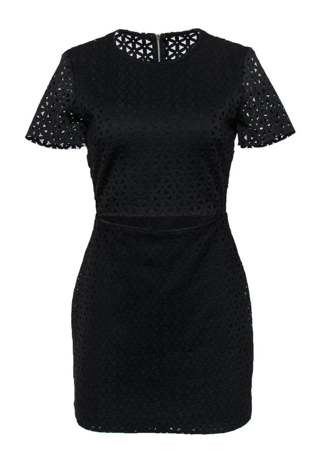 Current Boutique-Bec & Bridge - Black Eyelet Sheath Dress w/ Cutout Sz 6