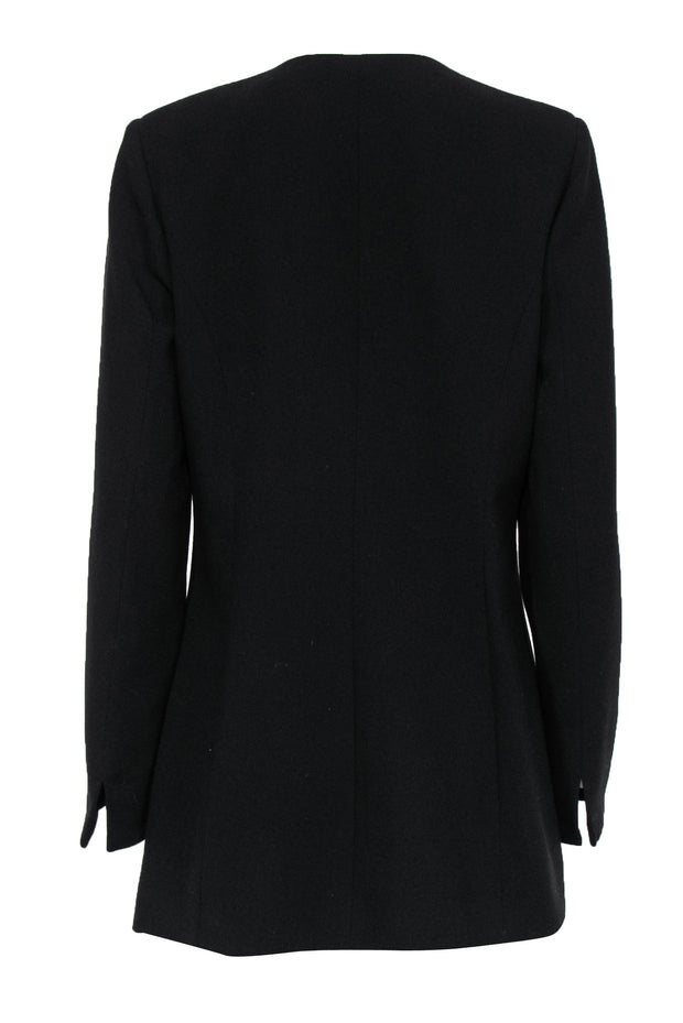 Current Boutique-Belle Badgley Mischka - Black Clasped Jacket w/ Beaded & Sequin Embellishment Sz 12