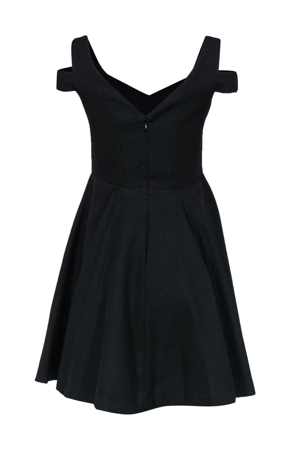 Current Boutique-Betsey Johnson - Black Cold Shoulder A-Line Dress Sz 2