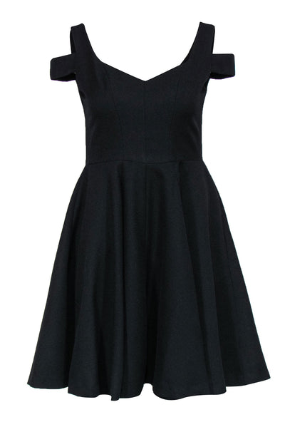 Current Boutique-Betsey Johnson - Black Cold Shoulder A-Line Dress Sz 2