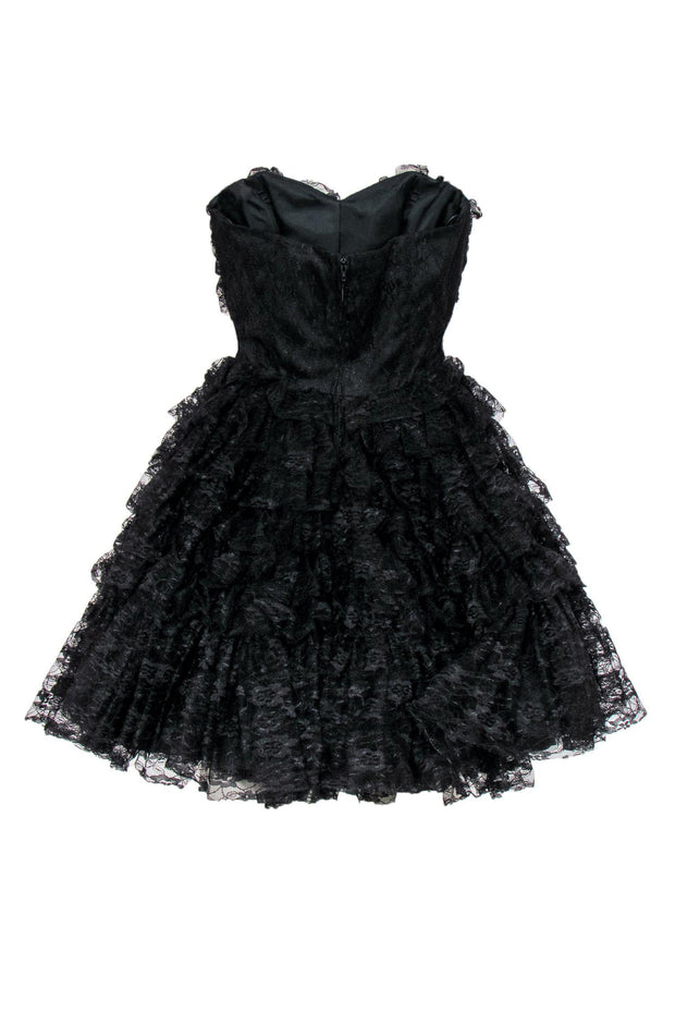 Current Boutique-Betsey Johnson - Black Lace Poofy Fit & Flare Dress Sz 0