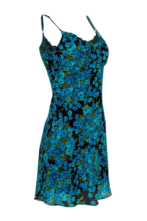 Current Boutique-Betsey Johnson - Blue Rose Printed Sundress Sz S