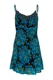Current Boutique-Betsey Johnson - Blue Rose Printed Sundress Sz S