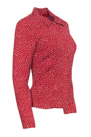 Current Boutique-Betsey Johnson - Red & White Polka Dot Zip-Up Jacket Sz 8