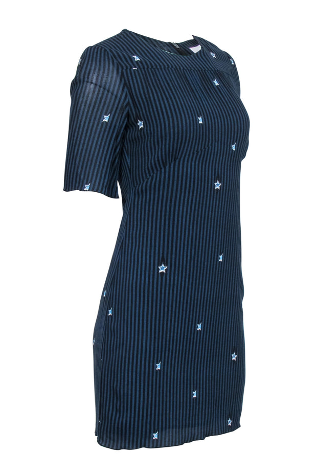 Bimba y Lola - Navy & Black Striped Short Sleeve Dress Sz S – Current  Boutique