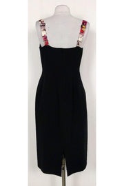 Current Boutique-Black Halo - Black Abstract Floral Bodycon Dress Sz 10