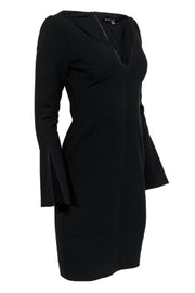 Current Boutique-Black Halo - Black Long Sleeve Plunge Sheath Dress Sz 2