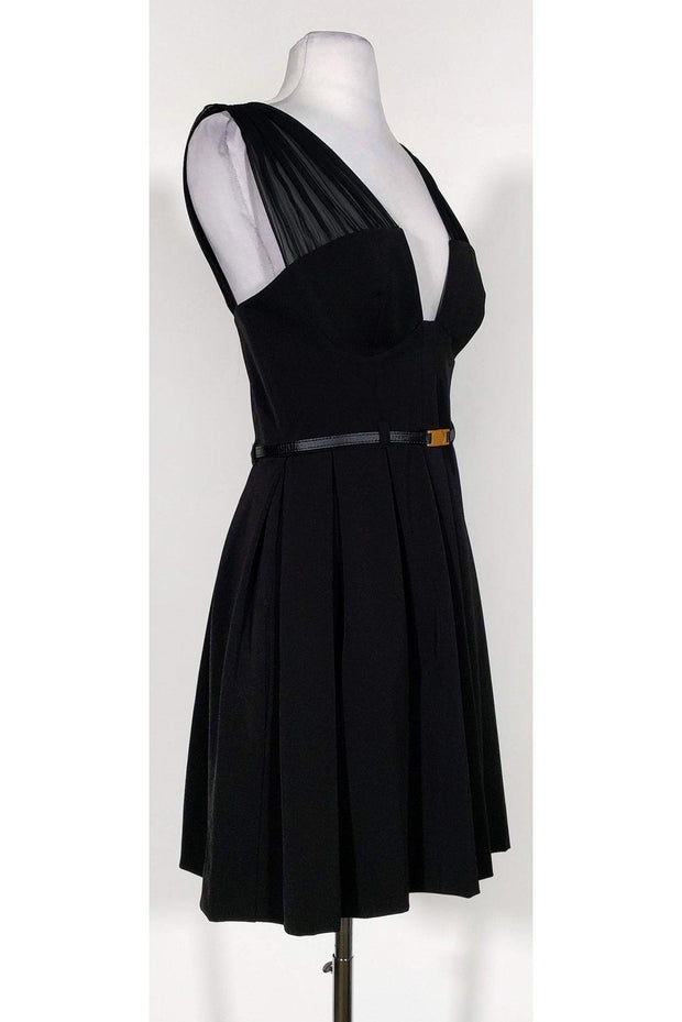 Current Boutique-Black Halo - Black Pleated Dress Sz 6