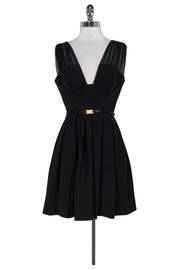 Current Boutique-Black Halo - Black Pleated Dress Sz 6