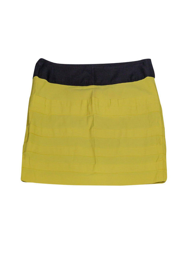 Current Boutique-Black Halo - Chartreuse Ruffle Skirt Sz 2