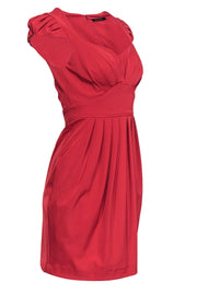 Current Boutique-Black Halo - Red Cap Sleeved Dress w/ Pleating Sz 4