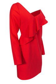 Current Boutique-Black Halo - Red Ruffles Dress Sz 12
