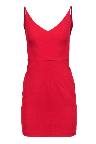 Current Boutique-Black Halo - Red Sleeveless Mini Sheath Dress Sz 2