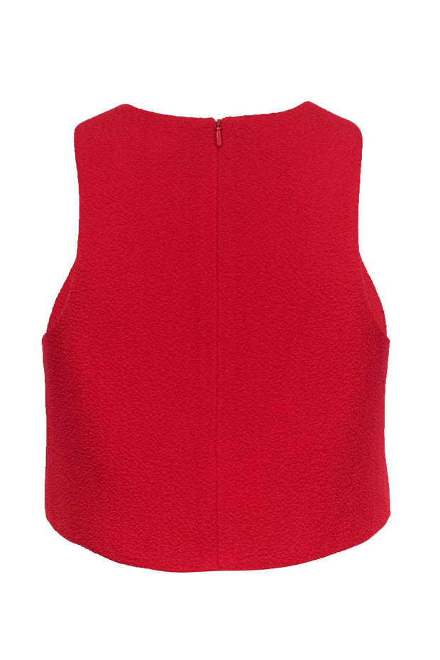 Current Boutique-Black Halo - Red Textured Sleeveless Crop Top Sz 0