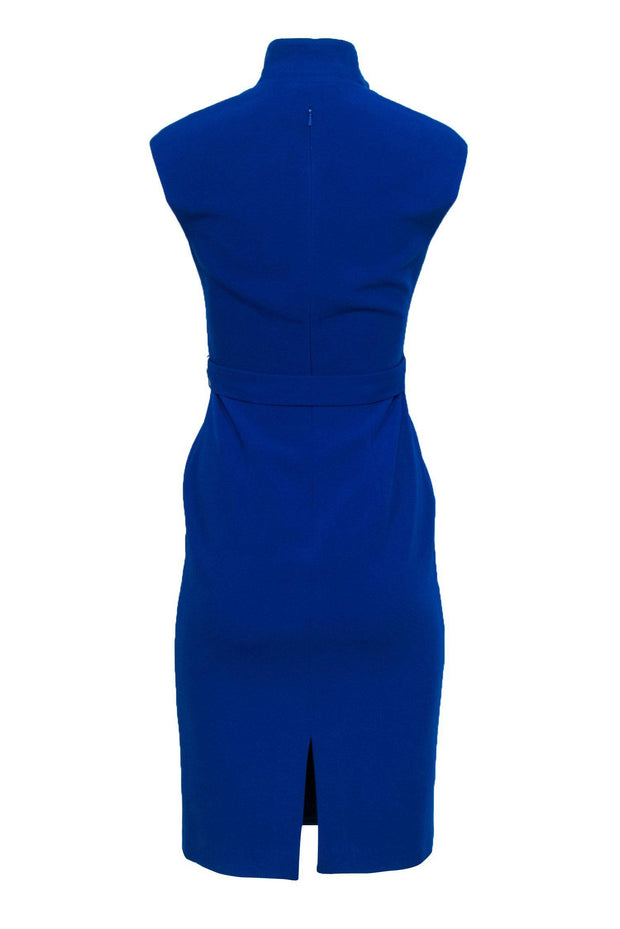 Current Boutique-Black Halo - Royal Blue Sleeveless V-Neck Sheath Dress Sz 2