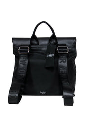 Current Boutique-Botkier - Small Black Nylon & Pebbled Leather Backpack w/ Logo Straps