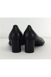 Current Boutique-Bottega Veneta - Black Leather Heels Sz 8.5