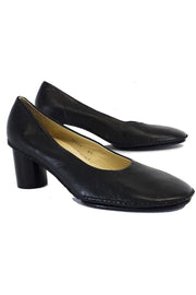 Current Boutique-Bottega Veneta - Black Leather Heels Sz 8.5